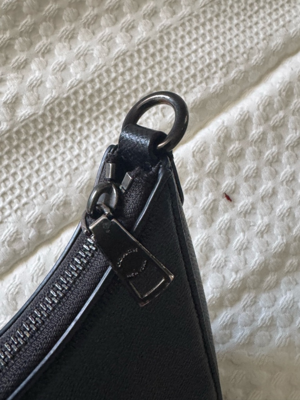 Coach Black Leather Crescent Shoulder Bag - Picture 5 of 6